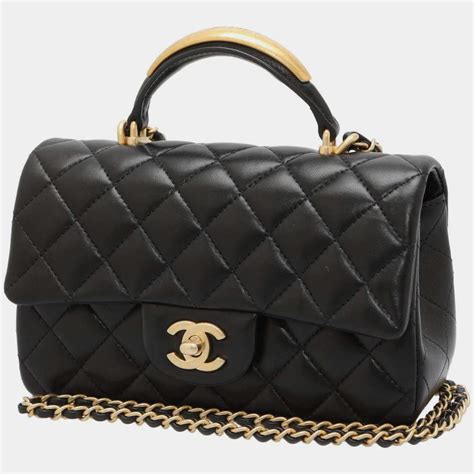 chanel bag with handle mini|Chanel mini flap bag with top handle.